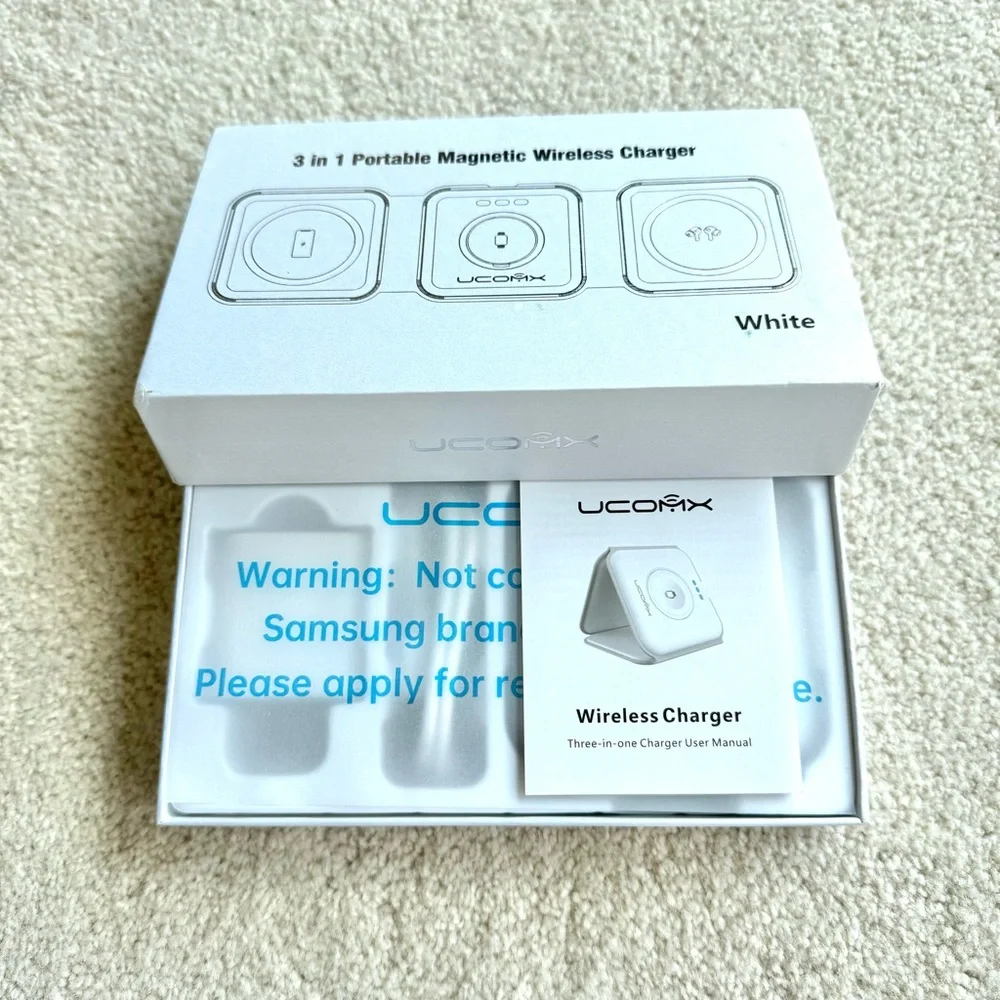 3 in 1 Portable Magnetic Wireless Charger Apple Charging Station Watch IPhone